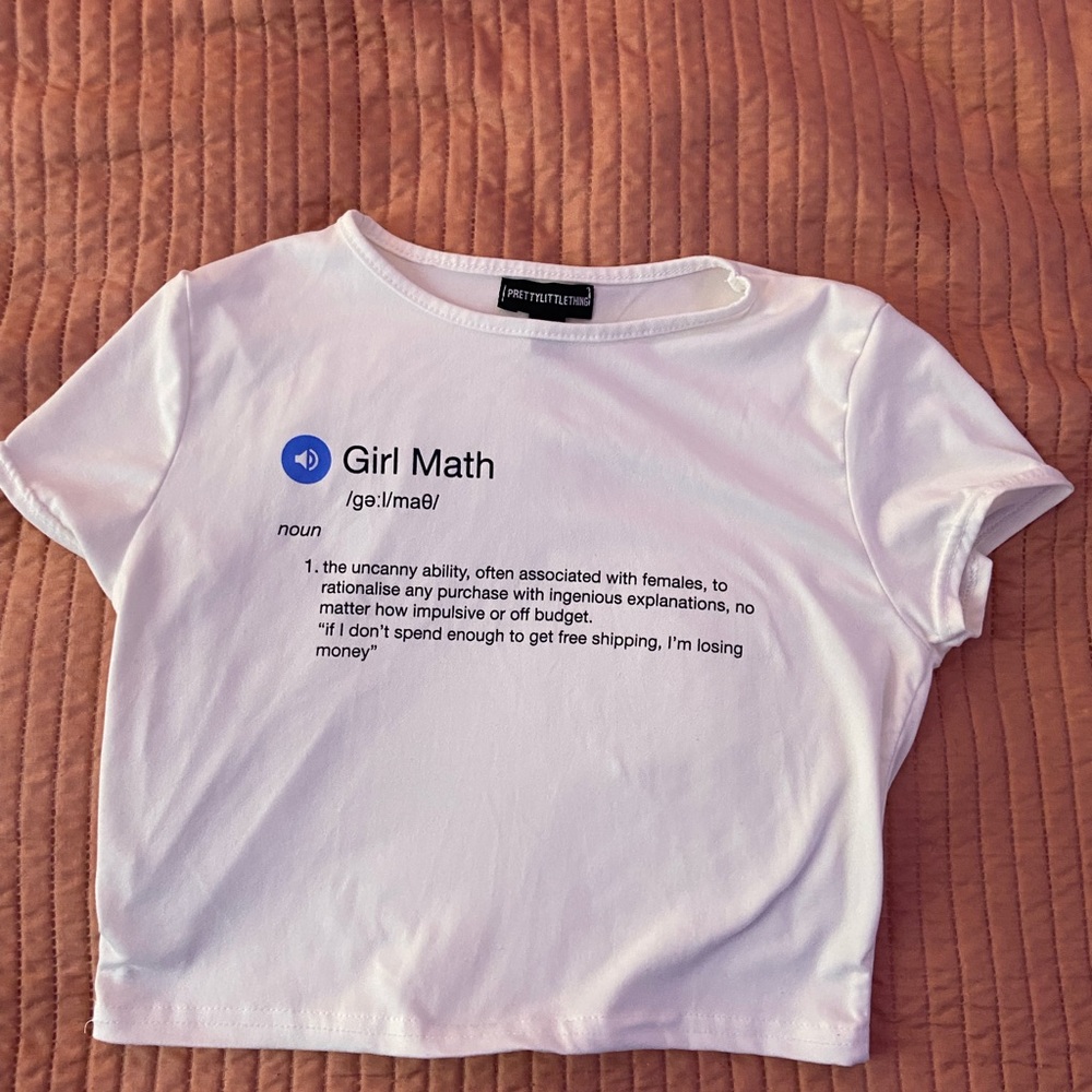 “Girl Math” Crop Top
